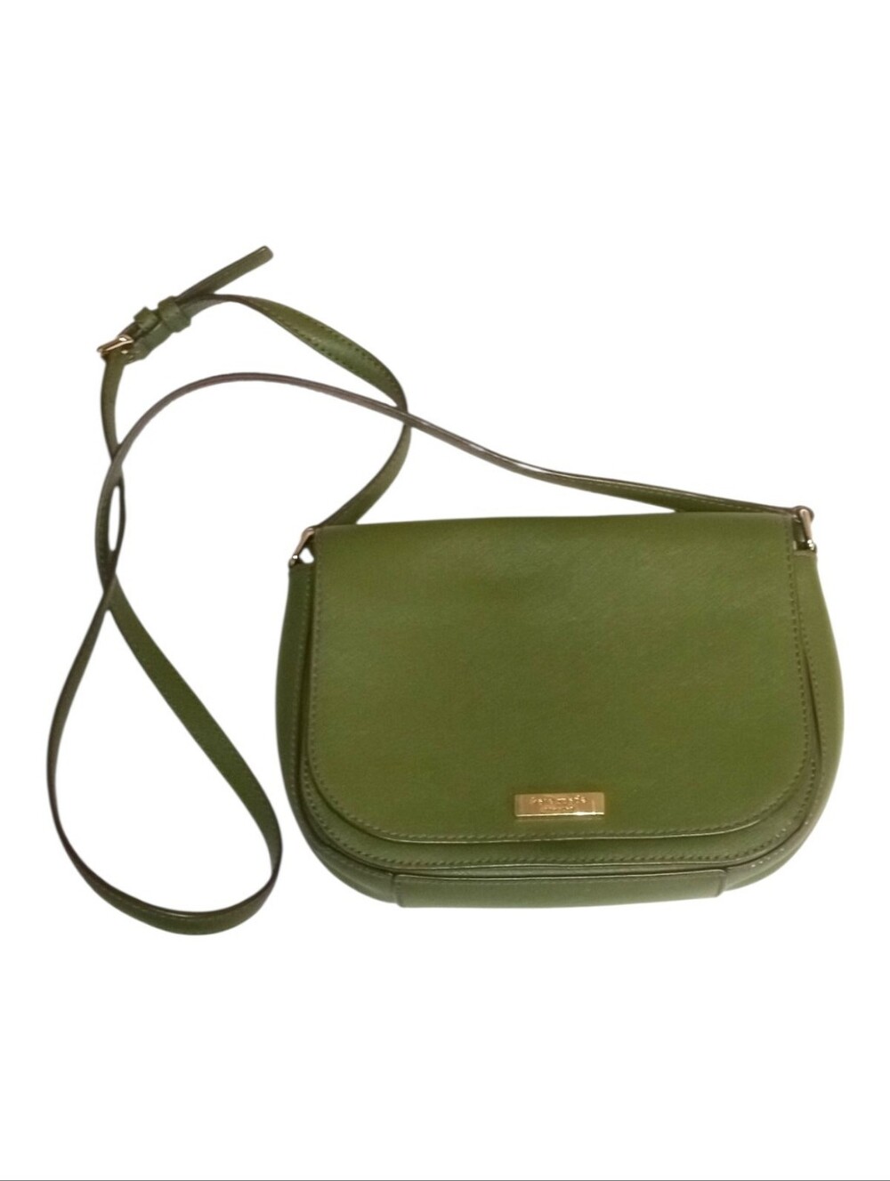 Kate Spade Olive Green Crossbody Bag Purse Adjustable Straps Magnetic Closure